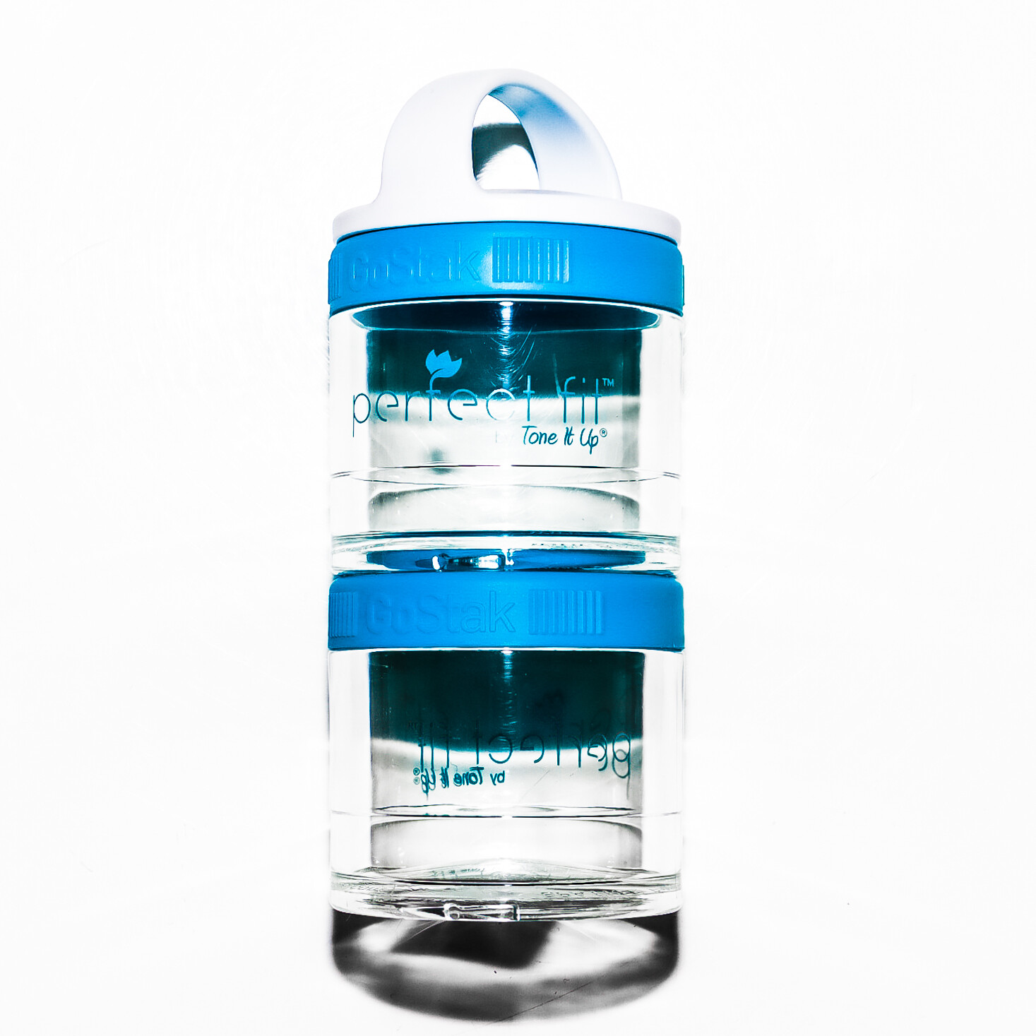 GoStak Perfect Fit Blender Bottle By Tone It Up Powder Vitamin Snacks Containers