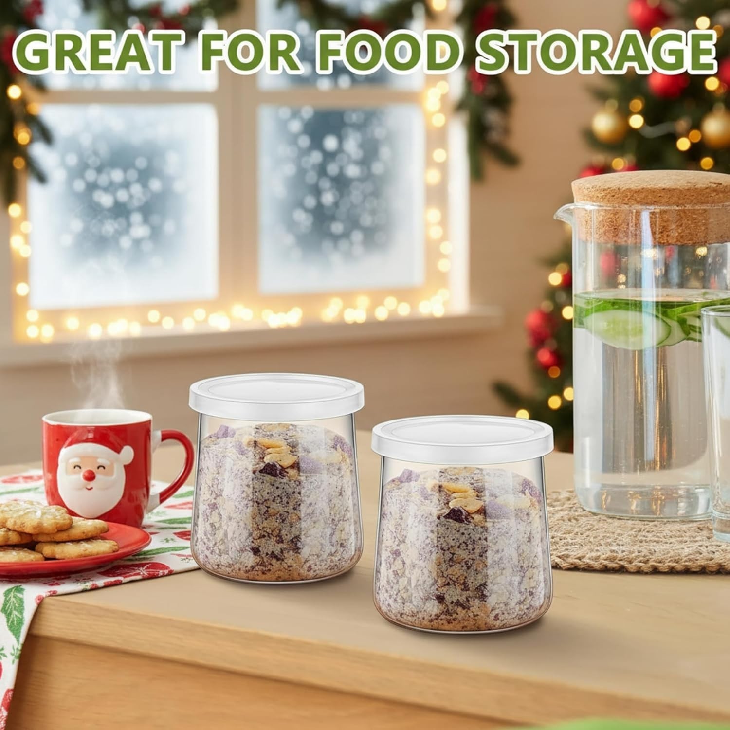 Set of 24 Clear Yogurt Jar Lids – Reusable and Safe Polyethylene Design