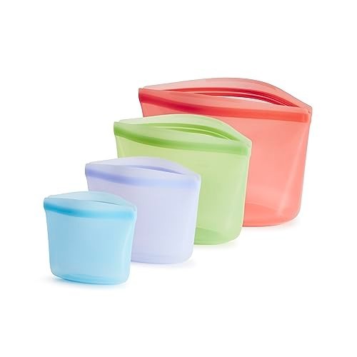 Reusable Silicone Storage Bowls 4 Pack 8 16 32 48oz Dishwasher Microwave Oven