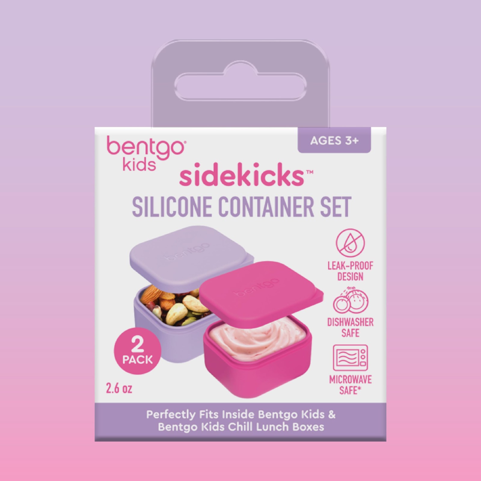 Sidekicks 2-Pack Silicone Container Set – Dipping Sauce Cups for Condiments &…