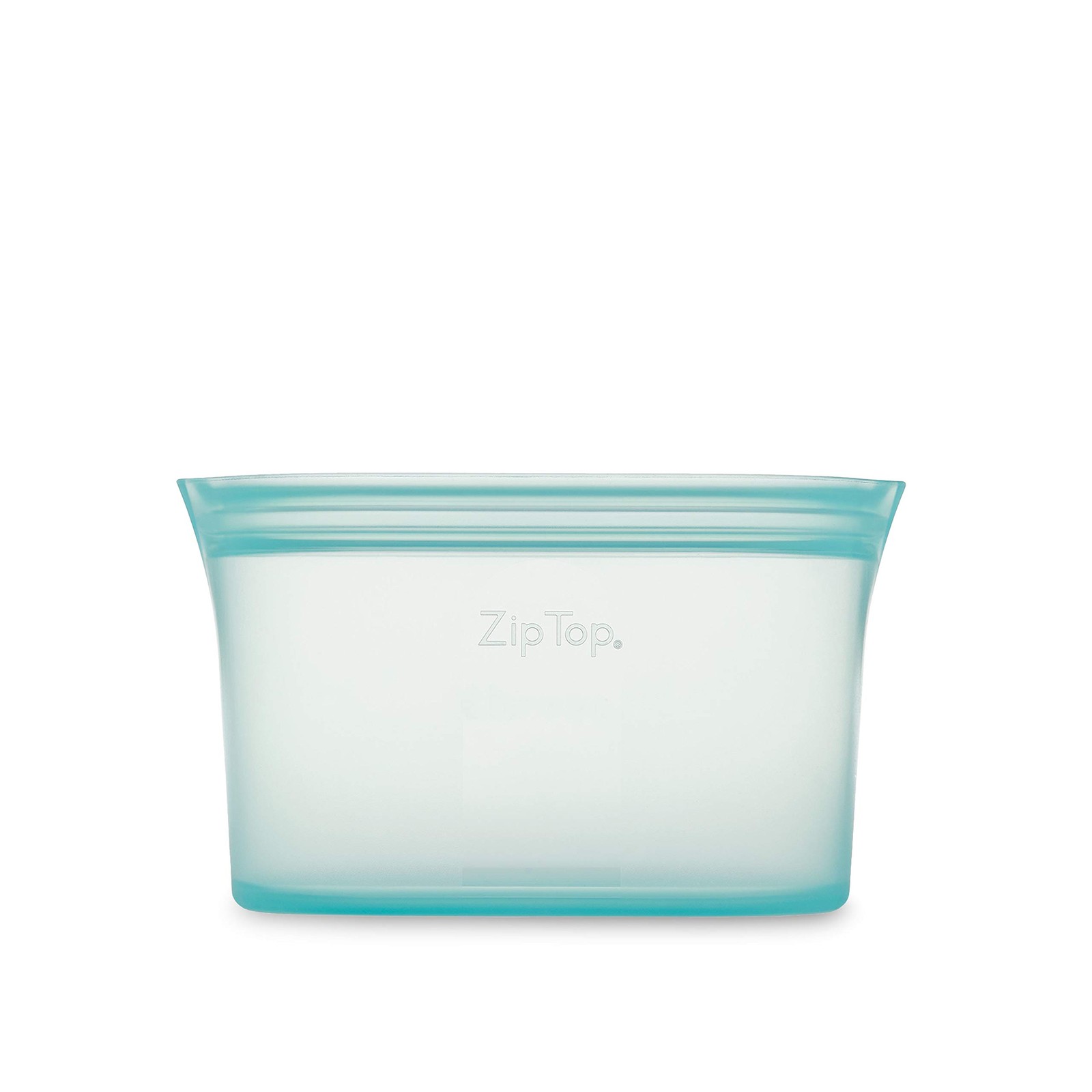 Teal Silicone Food Storage Container Small Zip Top Eco Friendly Reusable USA