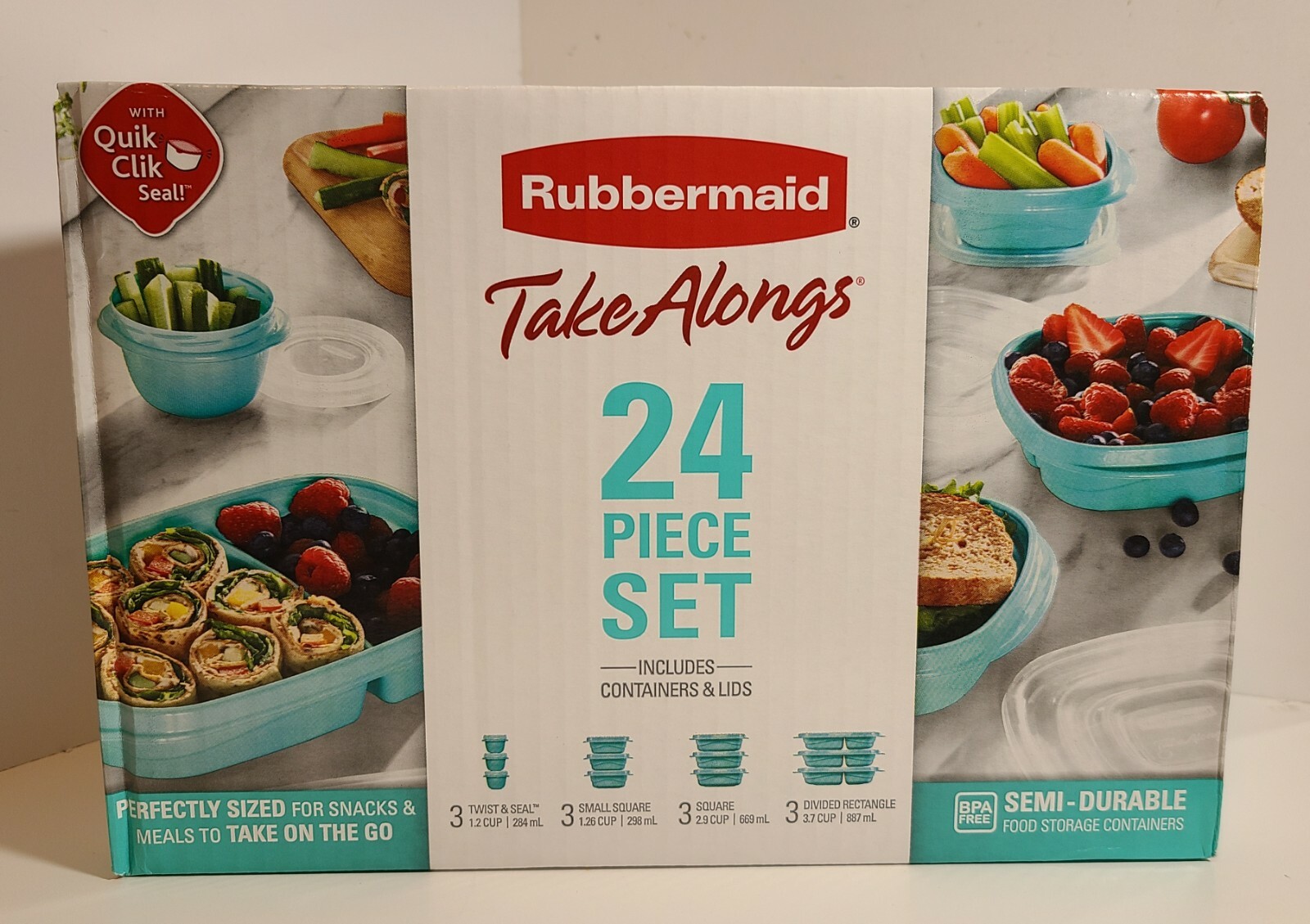 Rubbermaid Take Alongs – 24 piece set – includes containers and lids