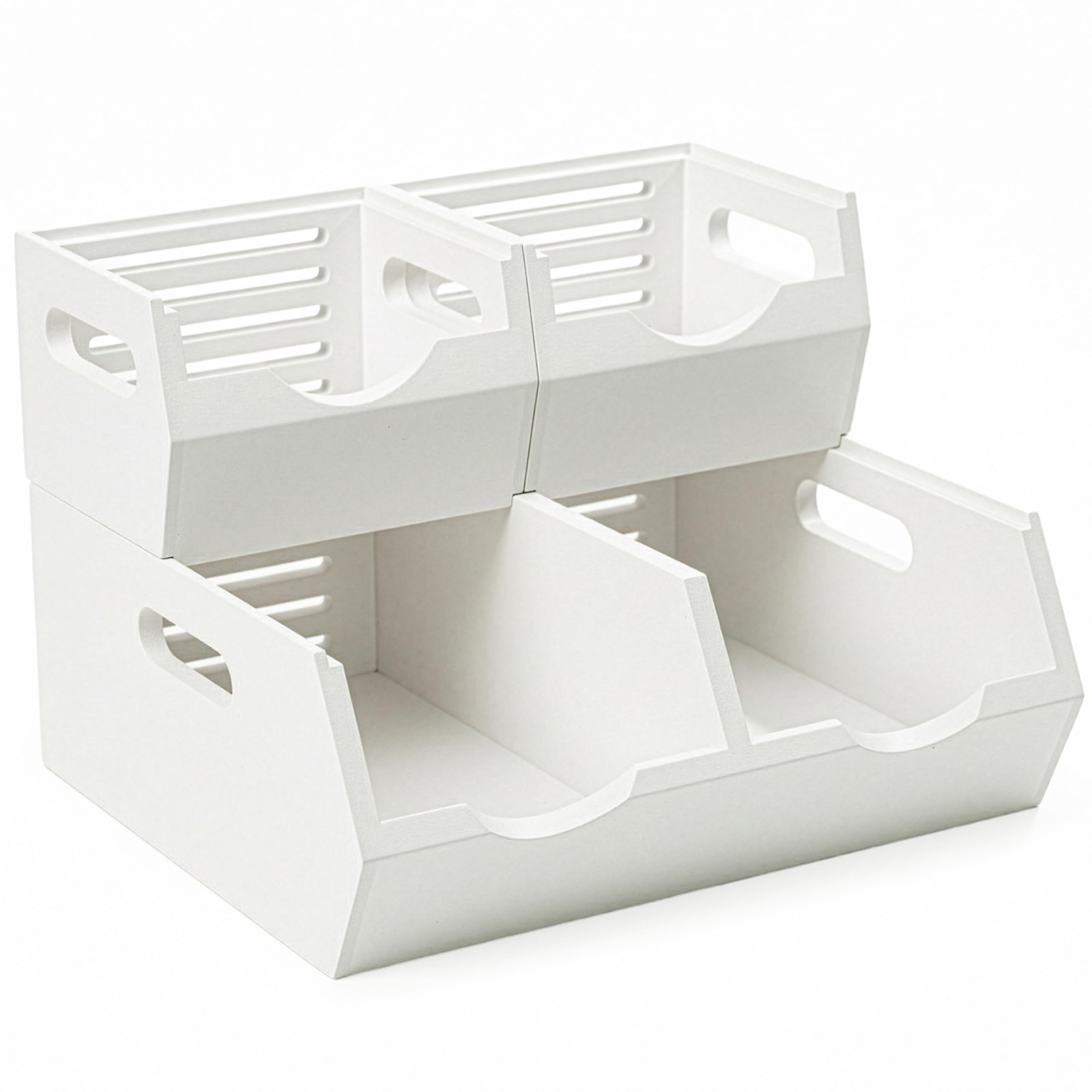 HOMESTEAD Stackable Solid Wood Storage Bins for Kitchen Pantry & Countertop, …