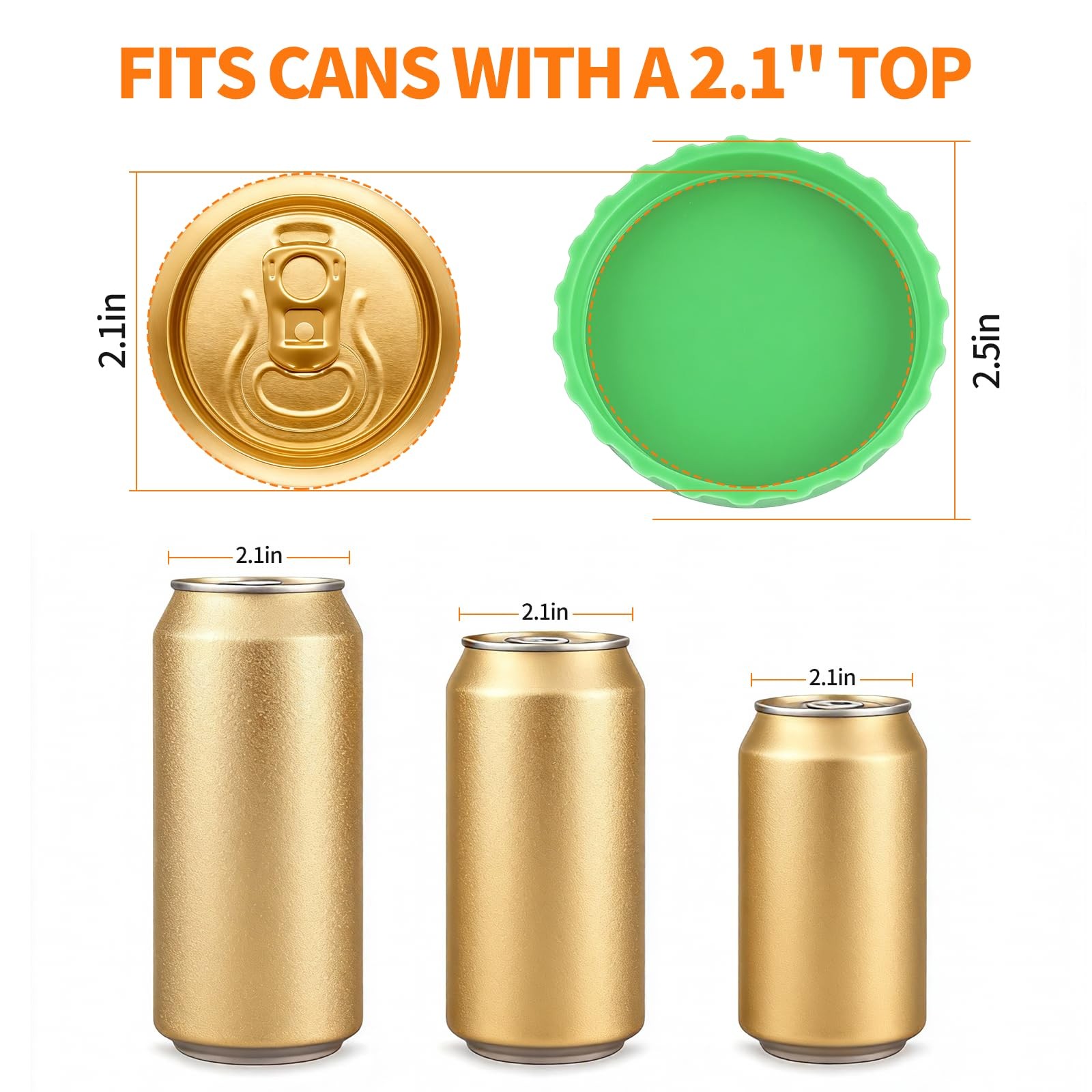 Soda Can Lids – 12 Pack Reusable Silicone Covers, Pop Multicolor