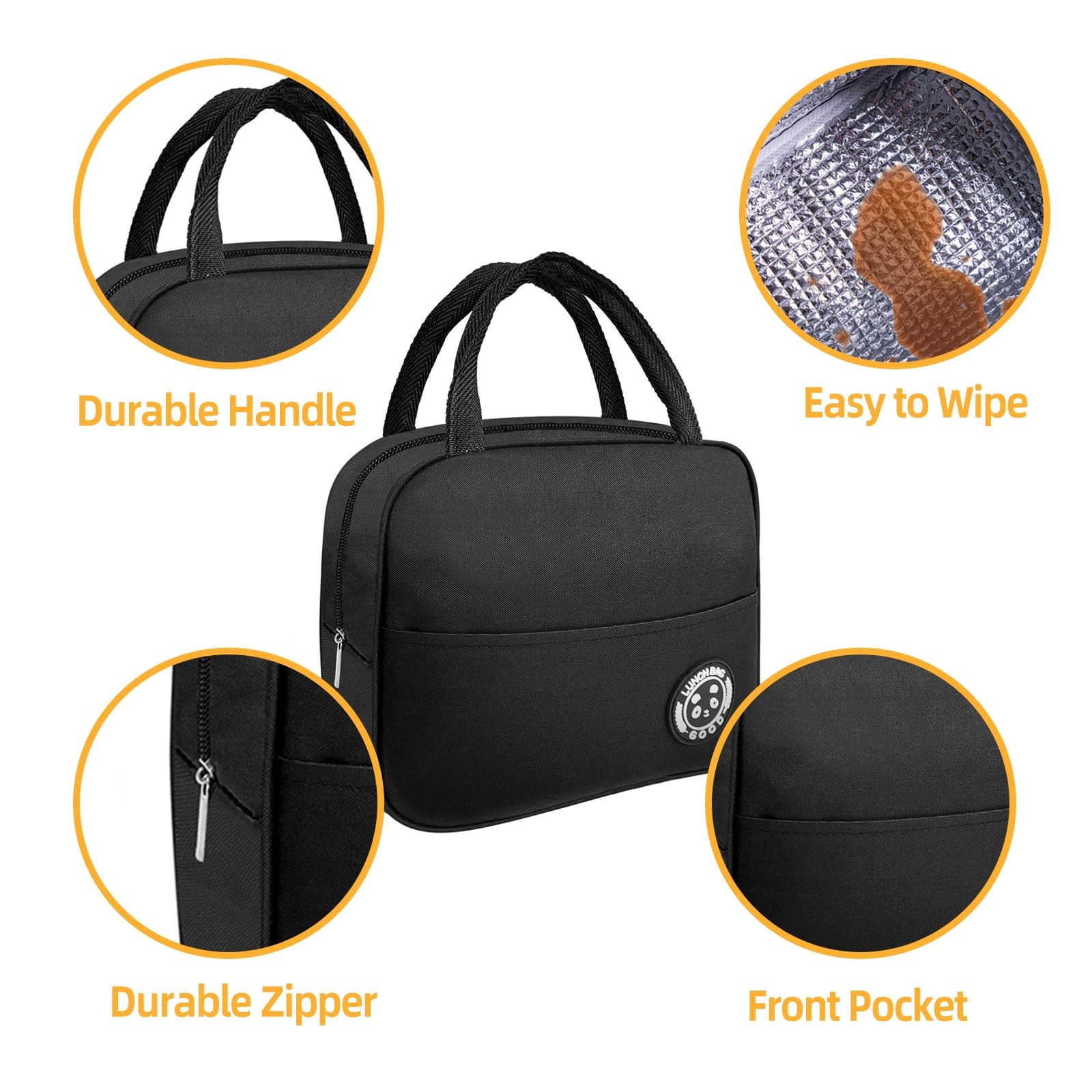 Healfyya Bento Box Microwavable Lunch Bag All-in-One Meal Prep Compartments