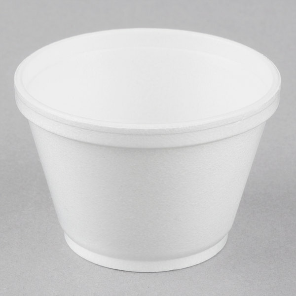 Dart 4J6 4 oz. White Foam Food Container – 100/Pack