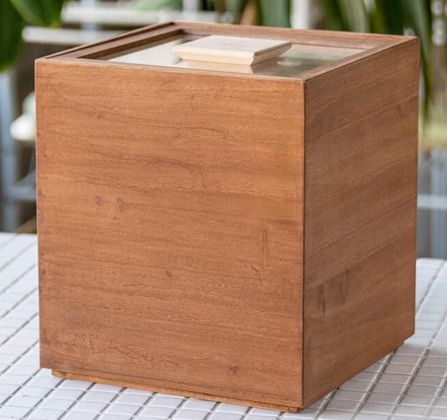 Masuda Kiribako Shop Rice Strage Box W11.8″ x D7.1″ x H9.4″ Persimmon Tannin 5kg