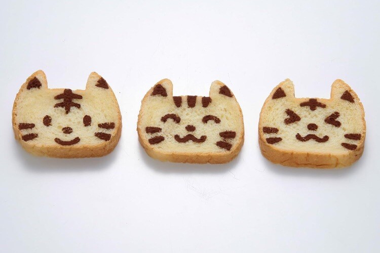 Cat shaped steel loaf pan Toast box bread mold baking made in Japan