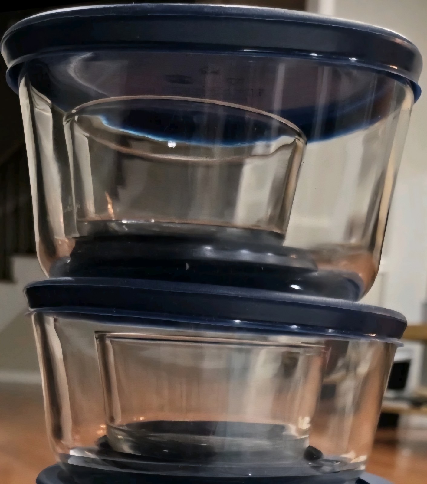 8 Pcs Anchor Hocking Glass Storage Containers With Lids 2 X 4 Cups & 2 X 1 Cup
