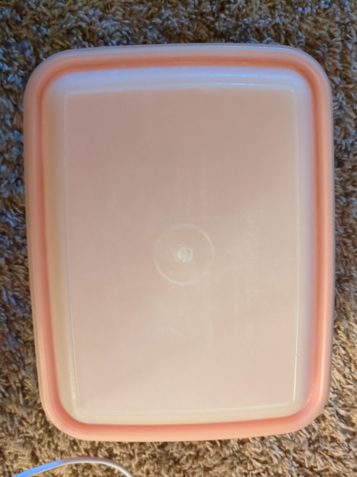 Tupperware Vintage 4.5 qt Red Rectangle Plastic Storage Container Snap Lid 2pc