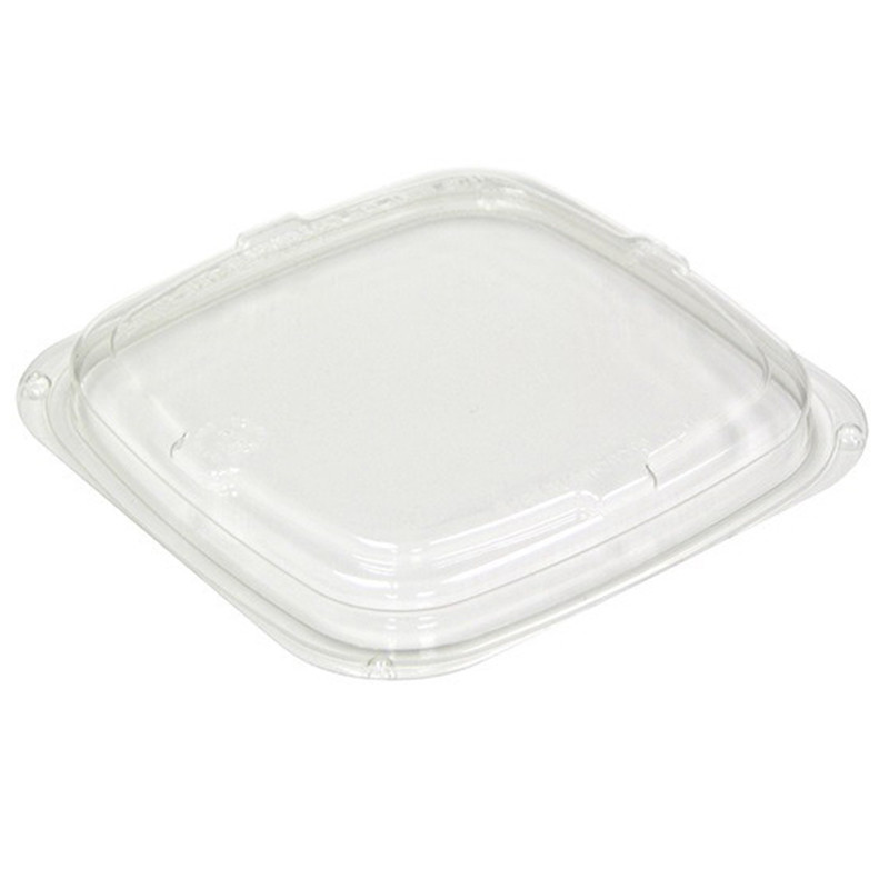 Pactiv Recessed PET Container Lid For 12-32 oz Square Deli Container | 1000/Case