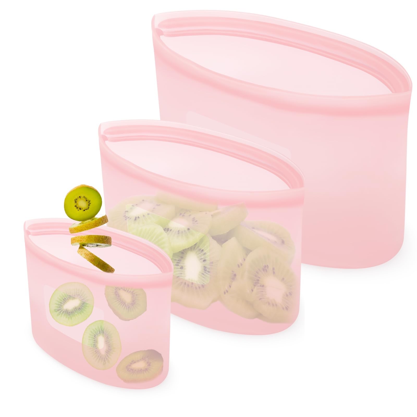Reusable Silicone Storage Containers Bags Dishwasher Microwave Safe, BPA Free…