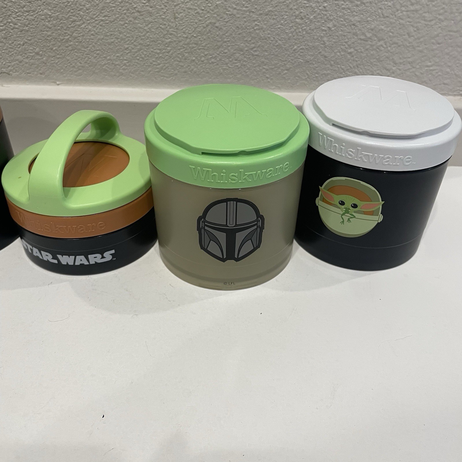 Baby Yoda Star Wars The Mandalorian Whiskware Snacking Containers Set of 2 Clean