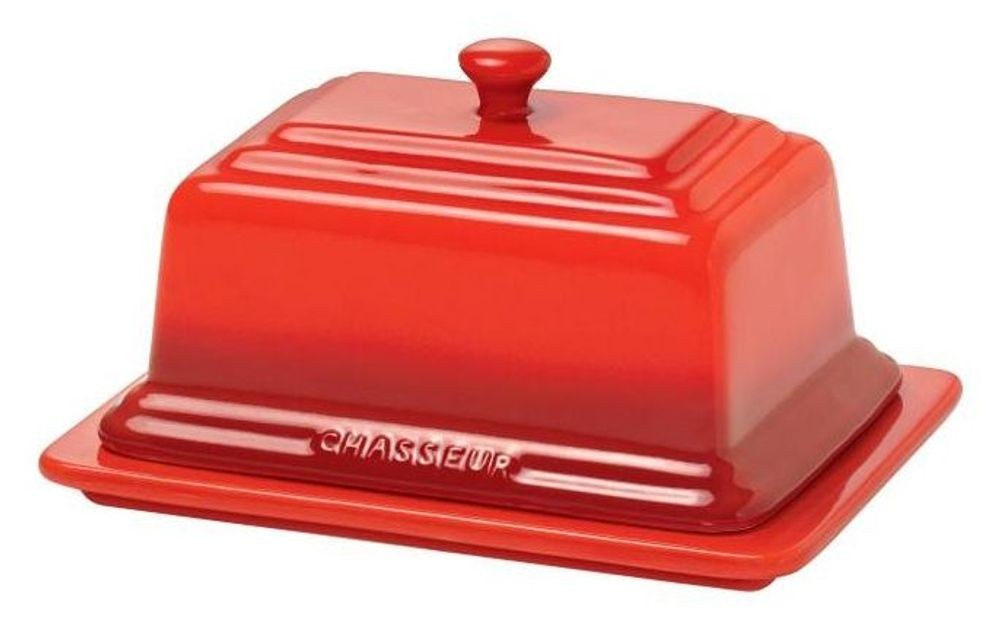 Chasseur La Cuisson Butter Dish Red 17x9x12.5cm