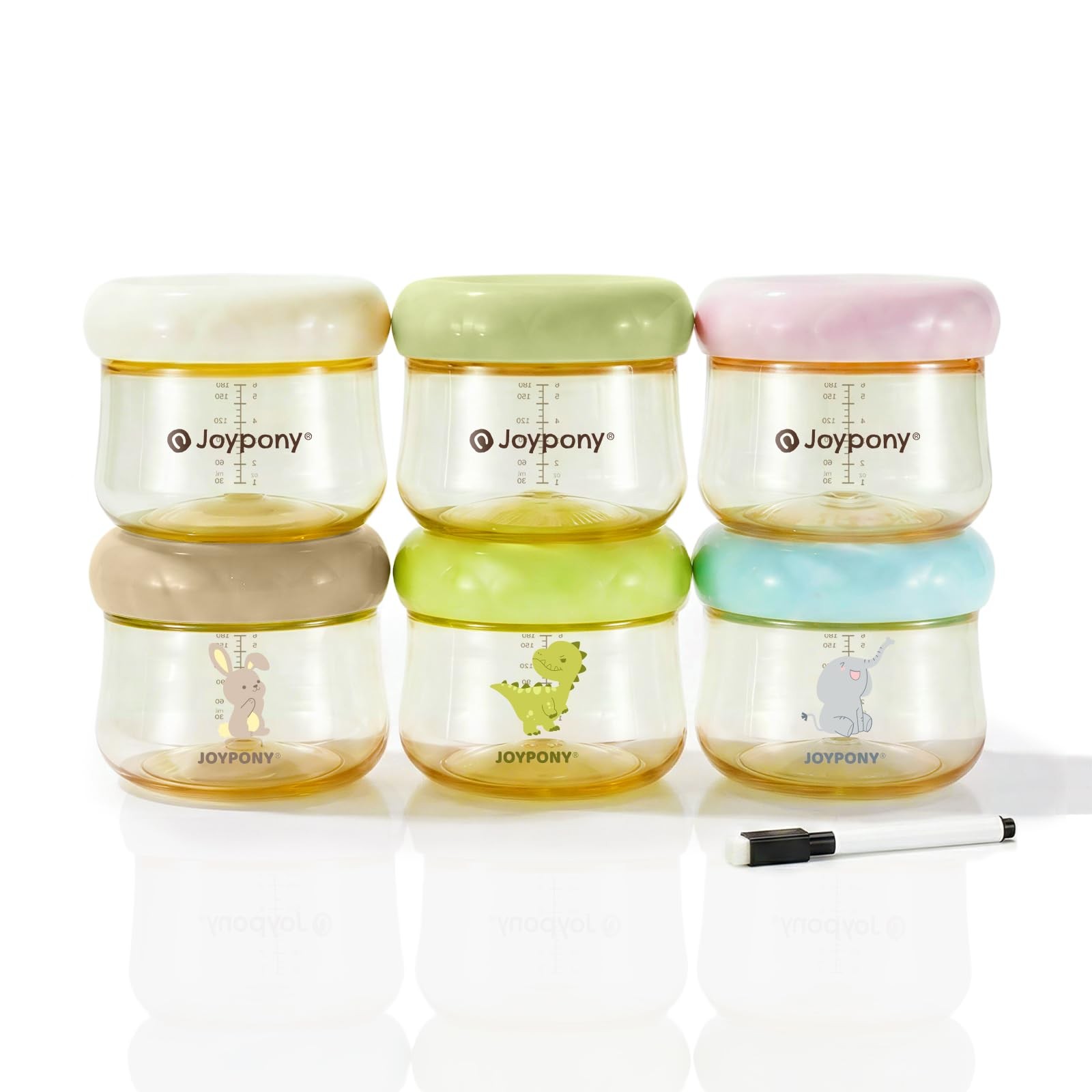 PPSU Baby Food Containers, 6oz Leakproof Baby Food Jars with Lids, Freezer Sa…