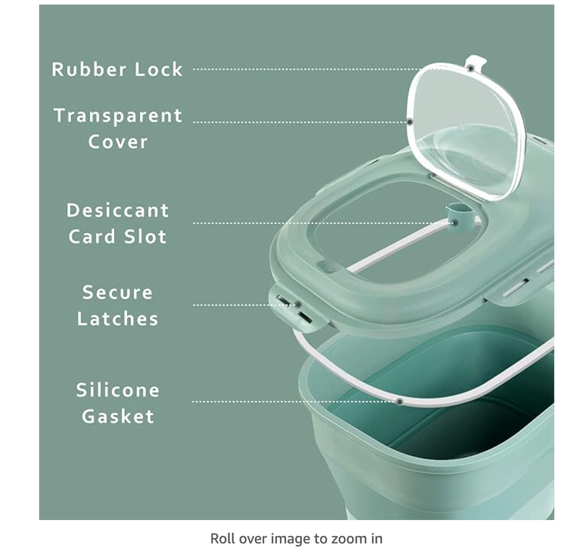Pet Storage Container Collapsible 30-50lb Air Tight