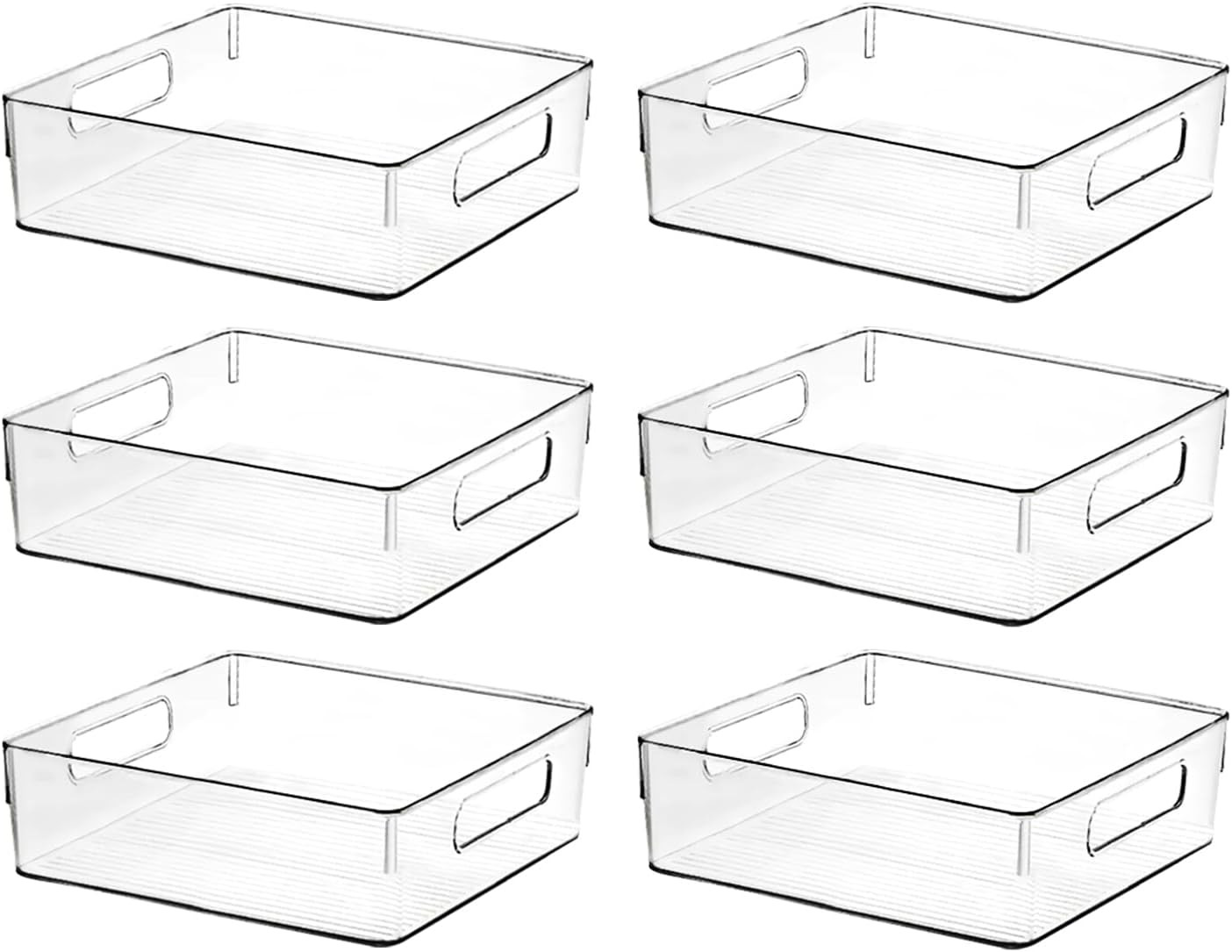 Clear Plastic Storage Bins, Pantry Organizers and Storage or Kitchen Organizatio