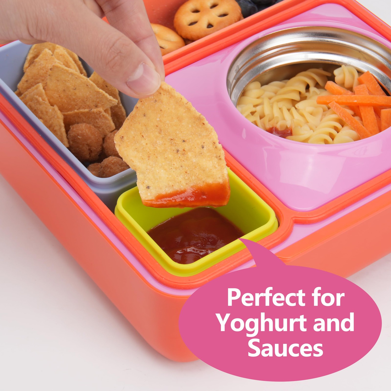 Silicone Dips Containers Compatible with OmieBox, 4 Pack Salad Dressing Conta…
