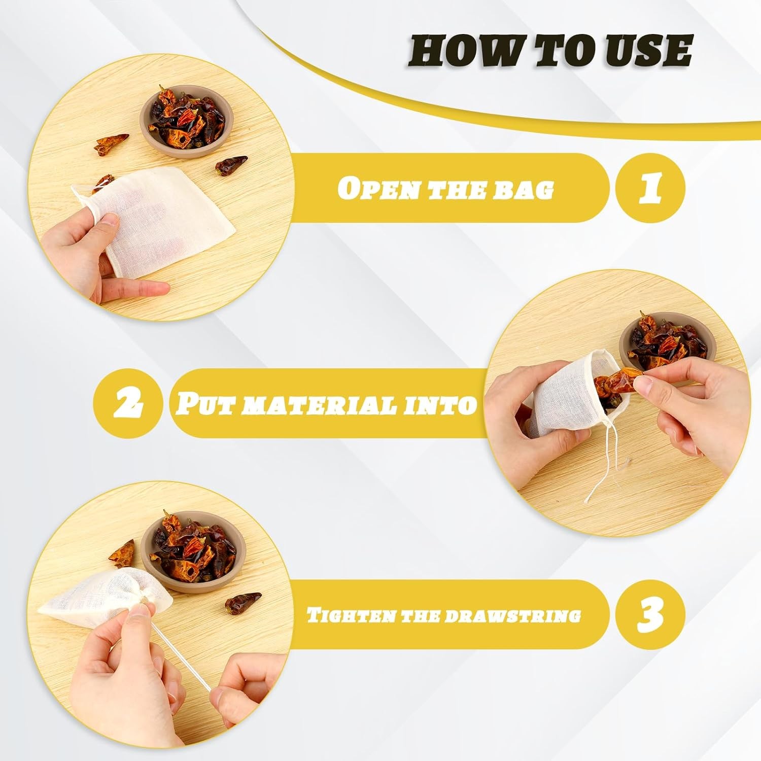 Spice Bags for Cooking, 30PCS Muslin Drawstring Soap Reusable Empty Tea…