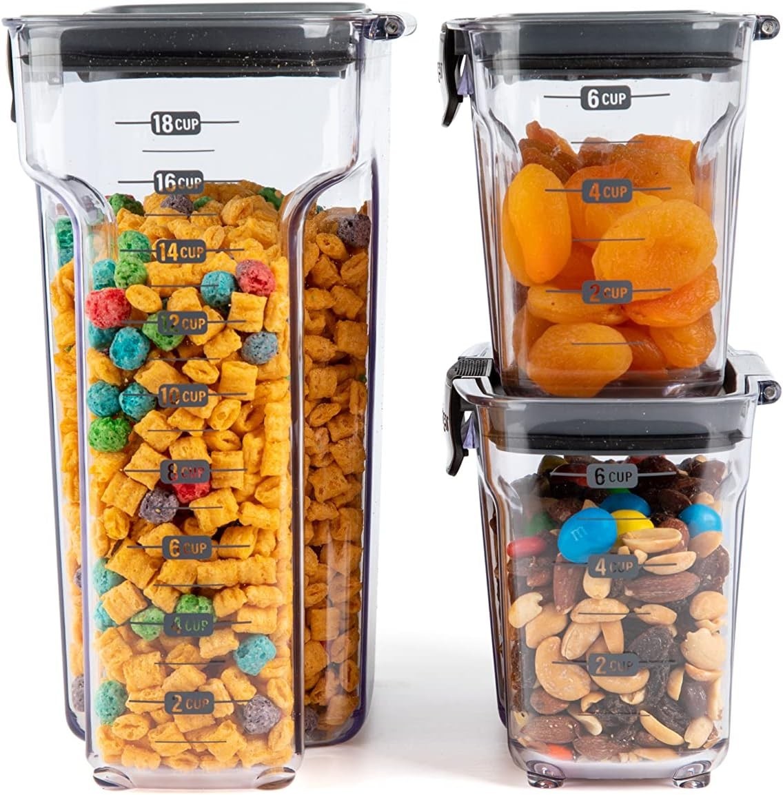 by Clear Plastic Airtight Food Baker’s Kitchen Storage Organization Container…