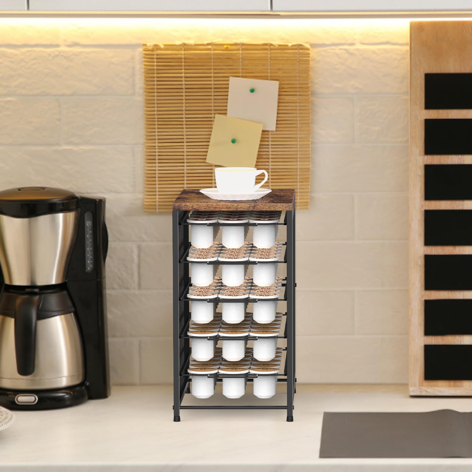 NANANARDOSO Coffee Pod Holder for Counter, 5 Tier – 90 Pack, Black-90