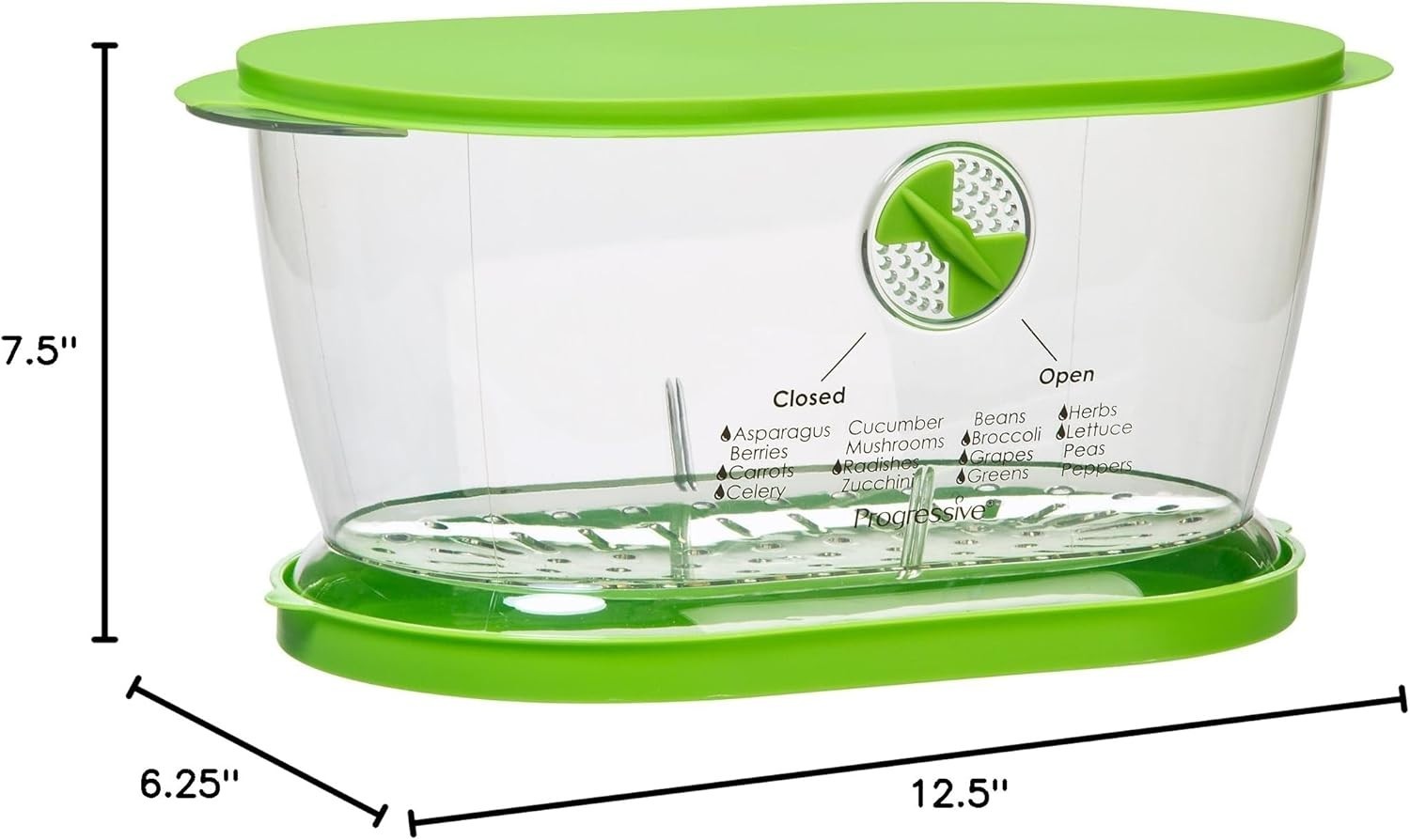 Dishwasher Safe 4.7 Quart Oval Produce Storage Container – Maintain Freshness!