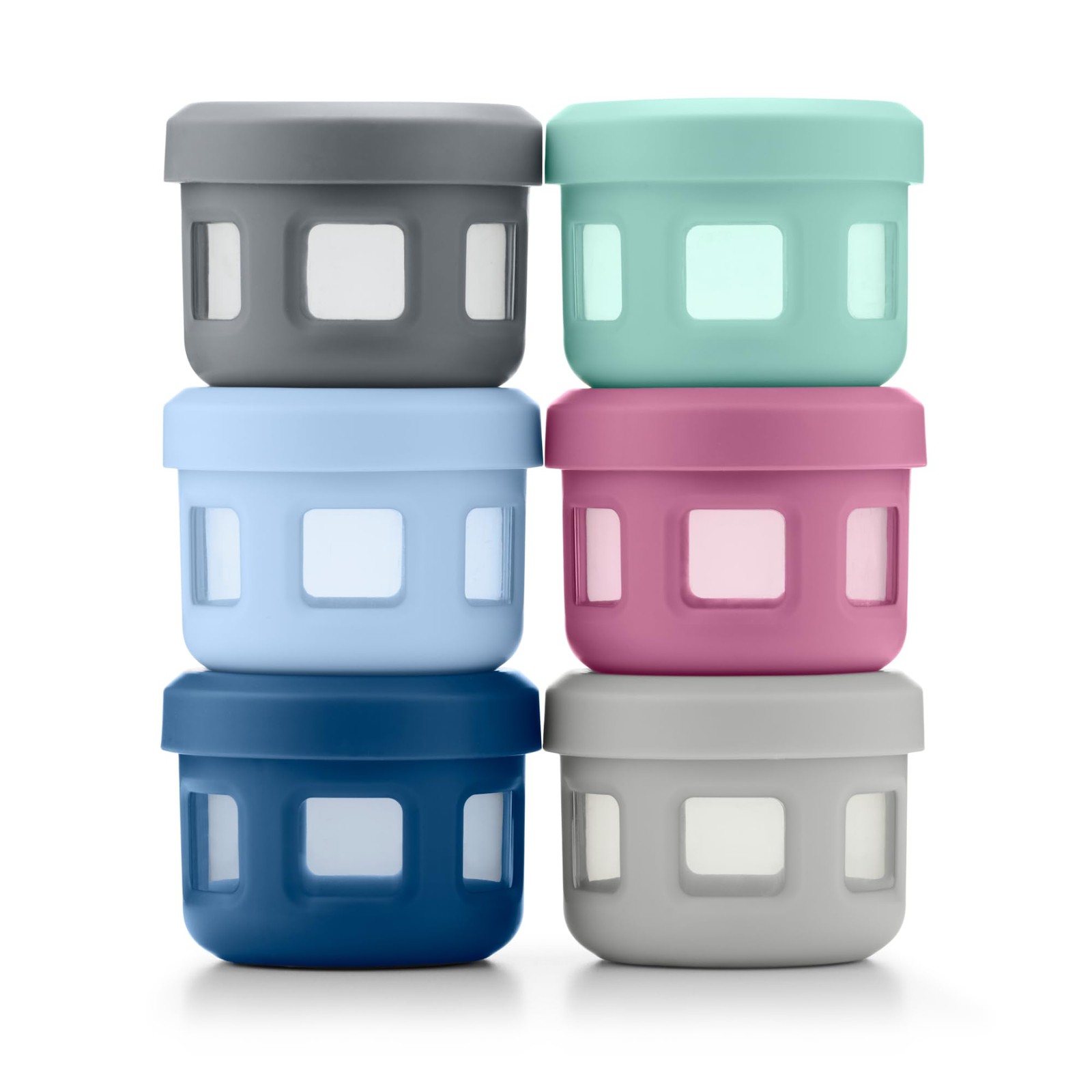 Ello Reusable Plastic Condiment Containers 4oz each with Screw-on Leak Proof …