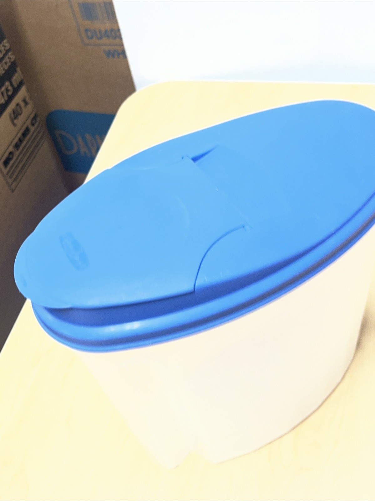 Vtg Rubbermaid Servin Saver Cereal Storage Container 1.5 Gallon BLUE w EZ Lid #5