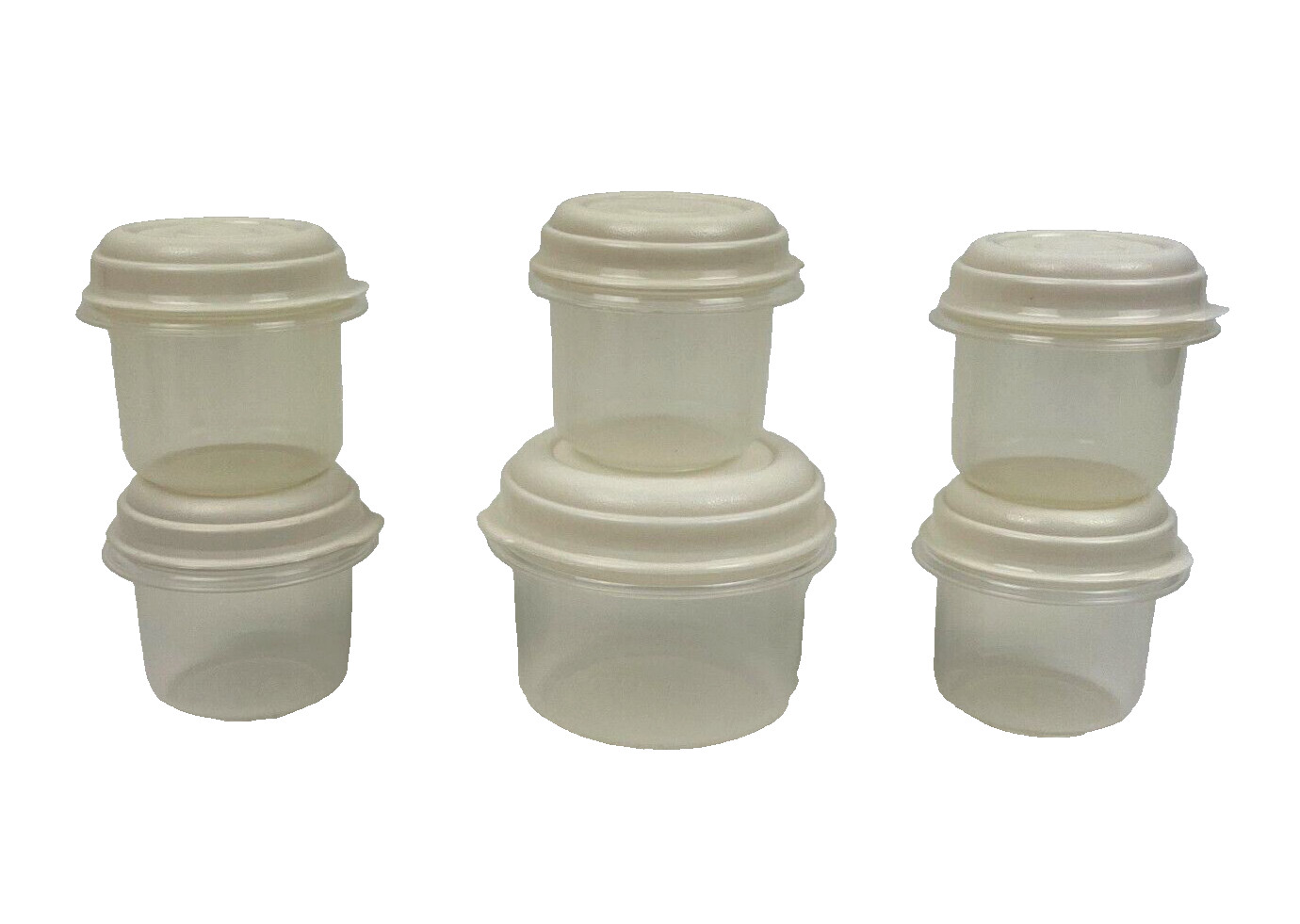 5 ~VTG Rubbermaid Servin Saver 1/2 Cup (0) & 1 ~ 1 Cup Round (6) Containers