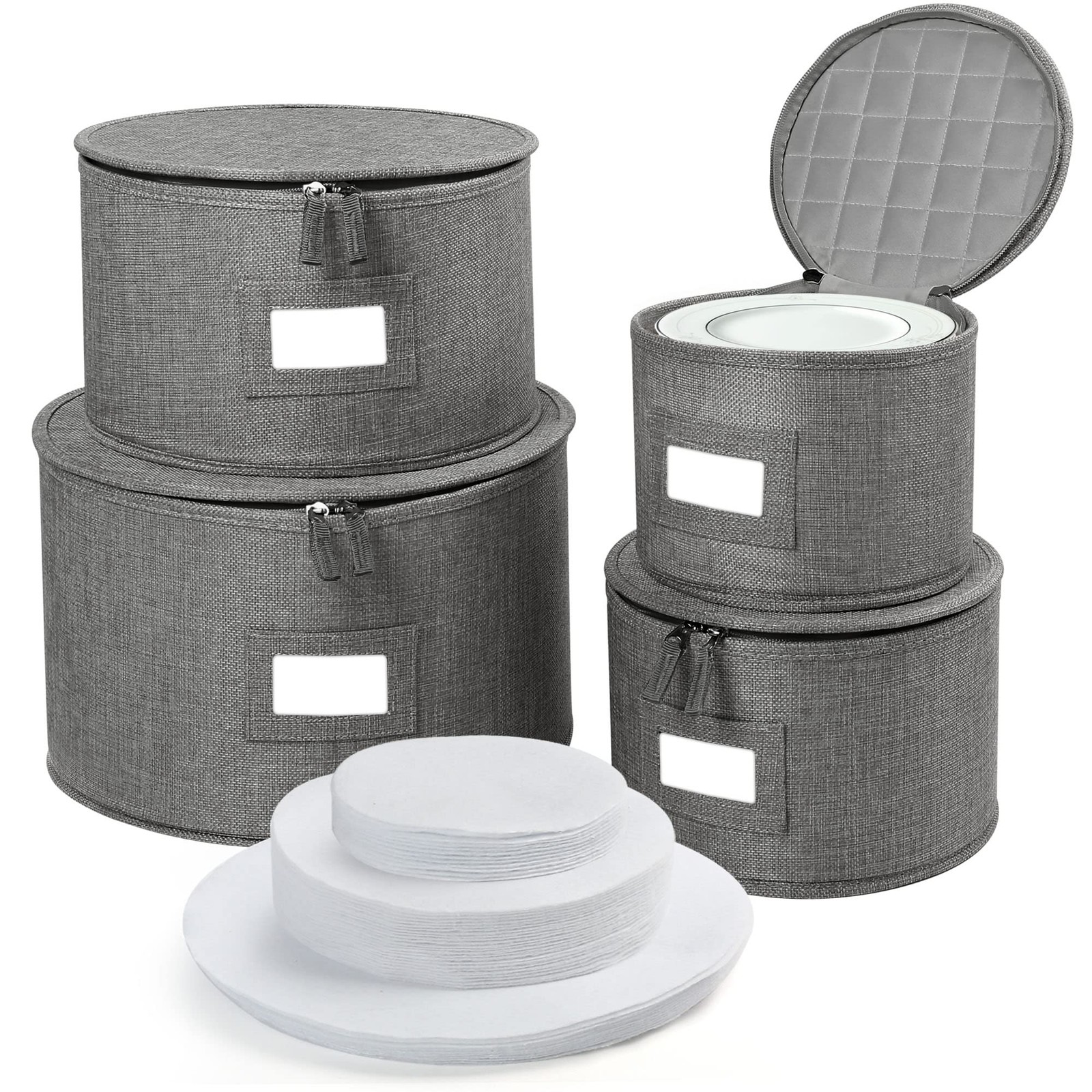 China Storage Containers, Hard Shell, 4PCS Set, Dish Saucer Plate Storage Box…