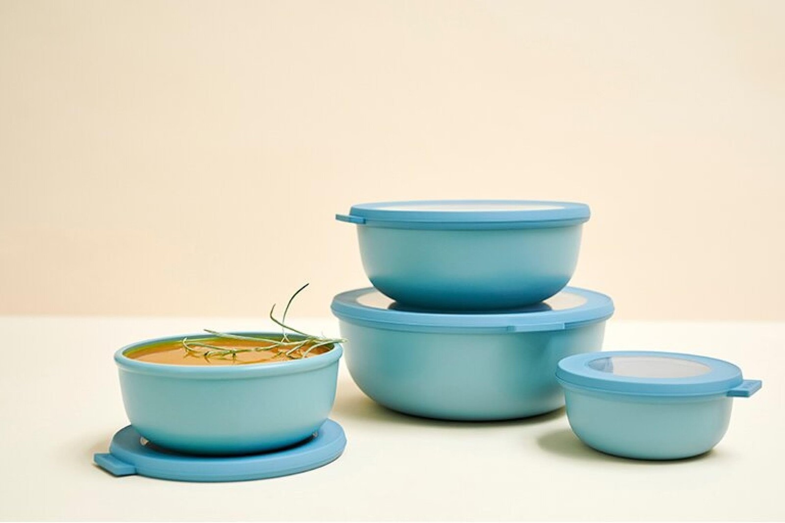 Mepal Cirqula 42Oz/1250Ml Multi Food Storage Serving Shallow Bowls Transparent