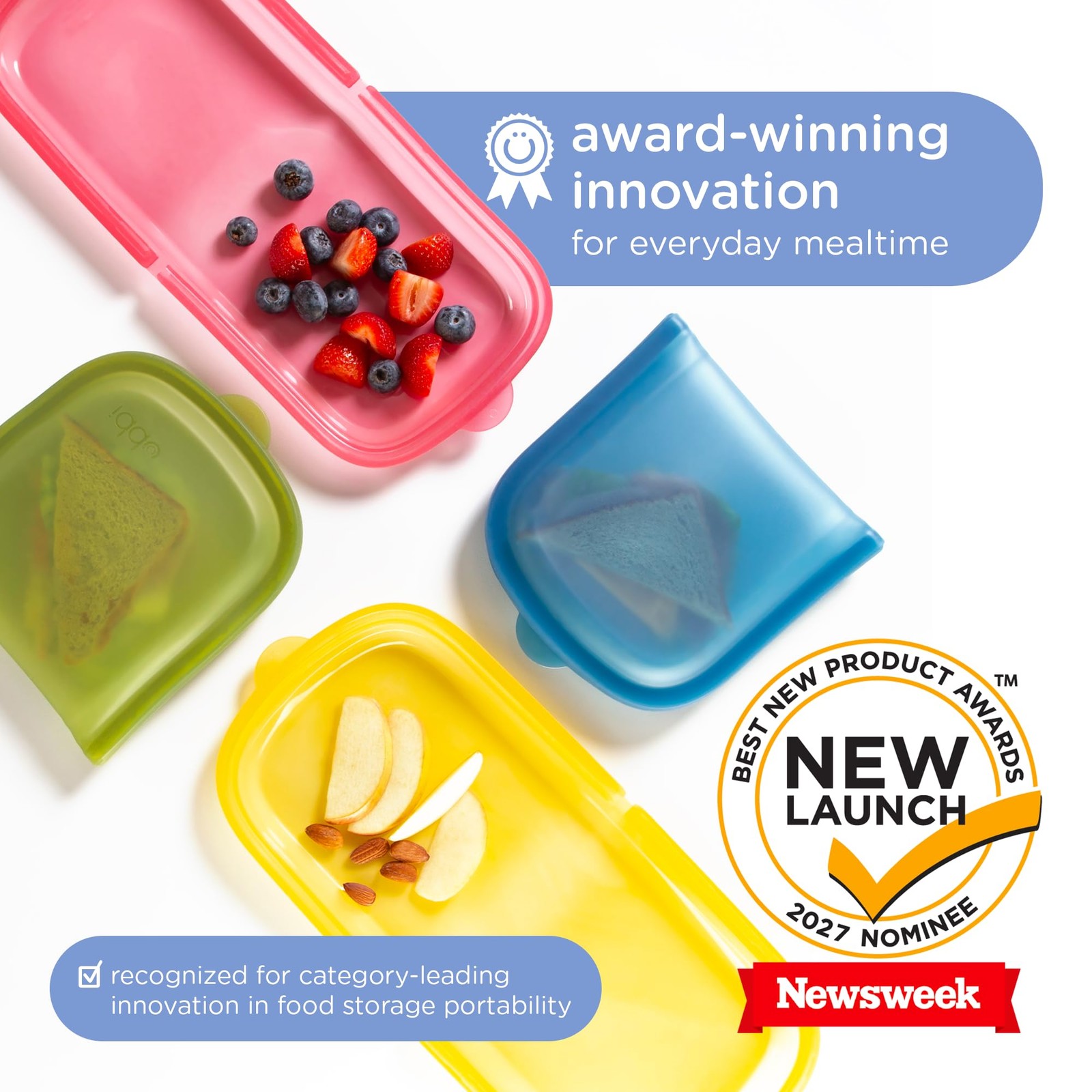 Ubbi Platemate Reusable Silicone Storage Bag Opens Flat As Placemat Dishwasher