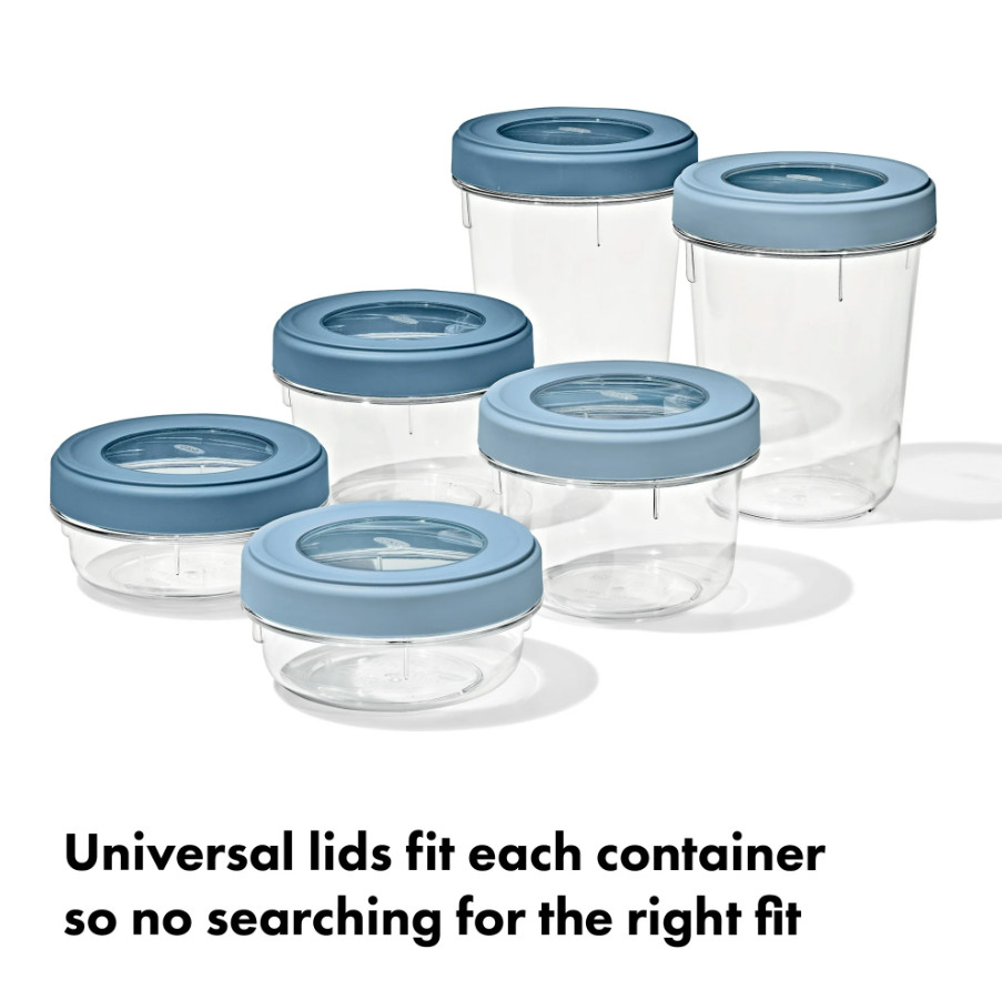 OXO Twist & Stack 12-Piece Food Storage Container Set, BPA-Free w/ Airtight Lids