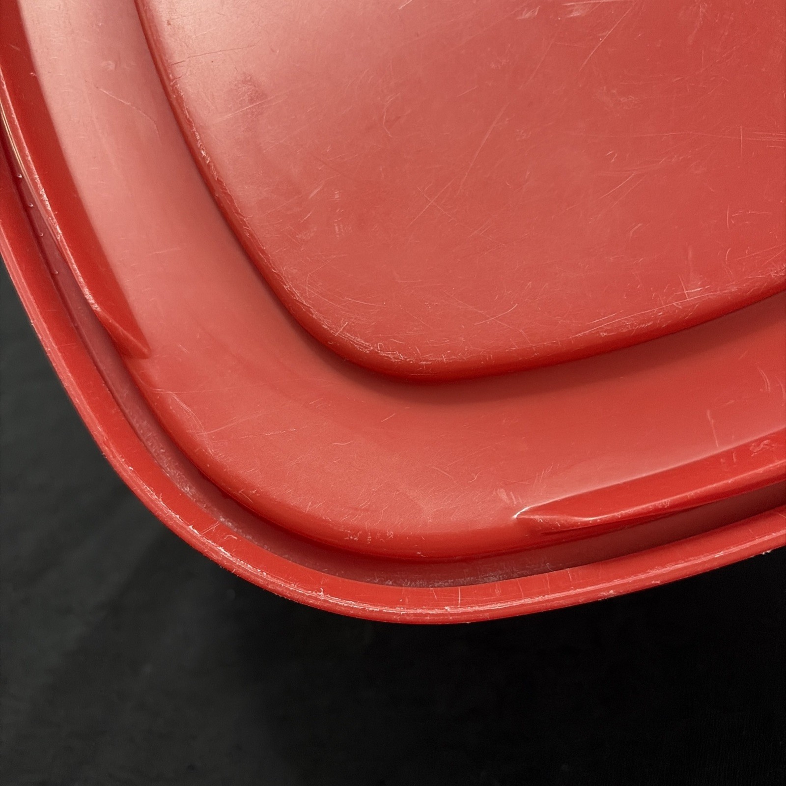 Vintage Rubbermaid Servin Saver Divided Portion Storage Container Red *Lid Only*