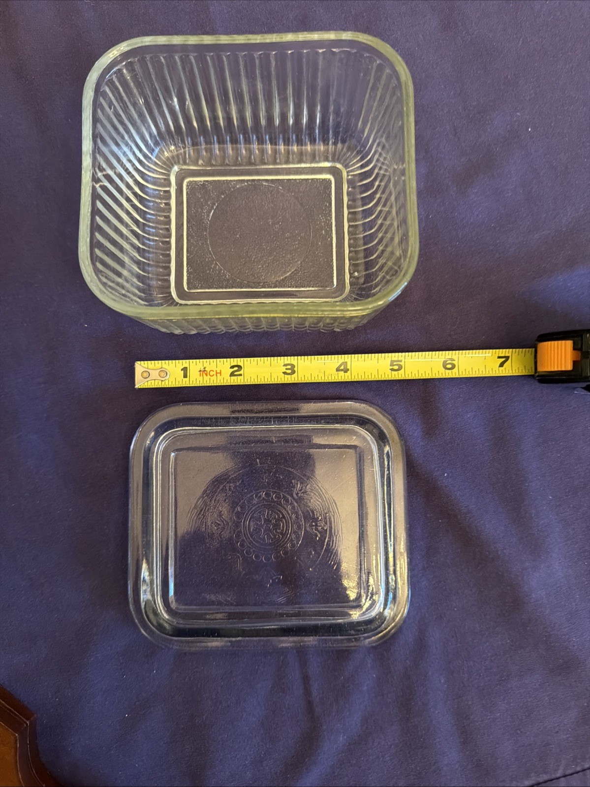 Glass Food Storage Container -Vintage