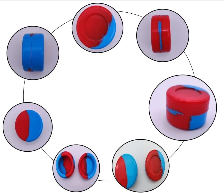 Lots Silicone Container Box 18 Colors 100Pcs