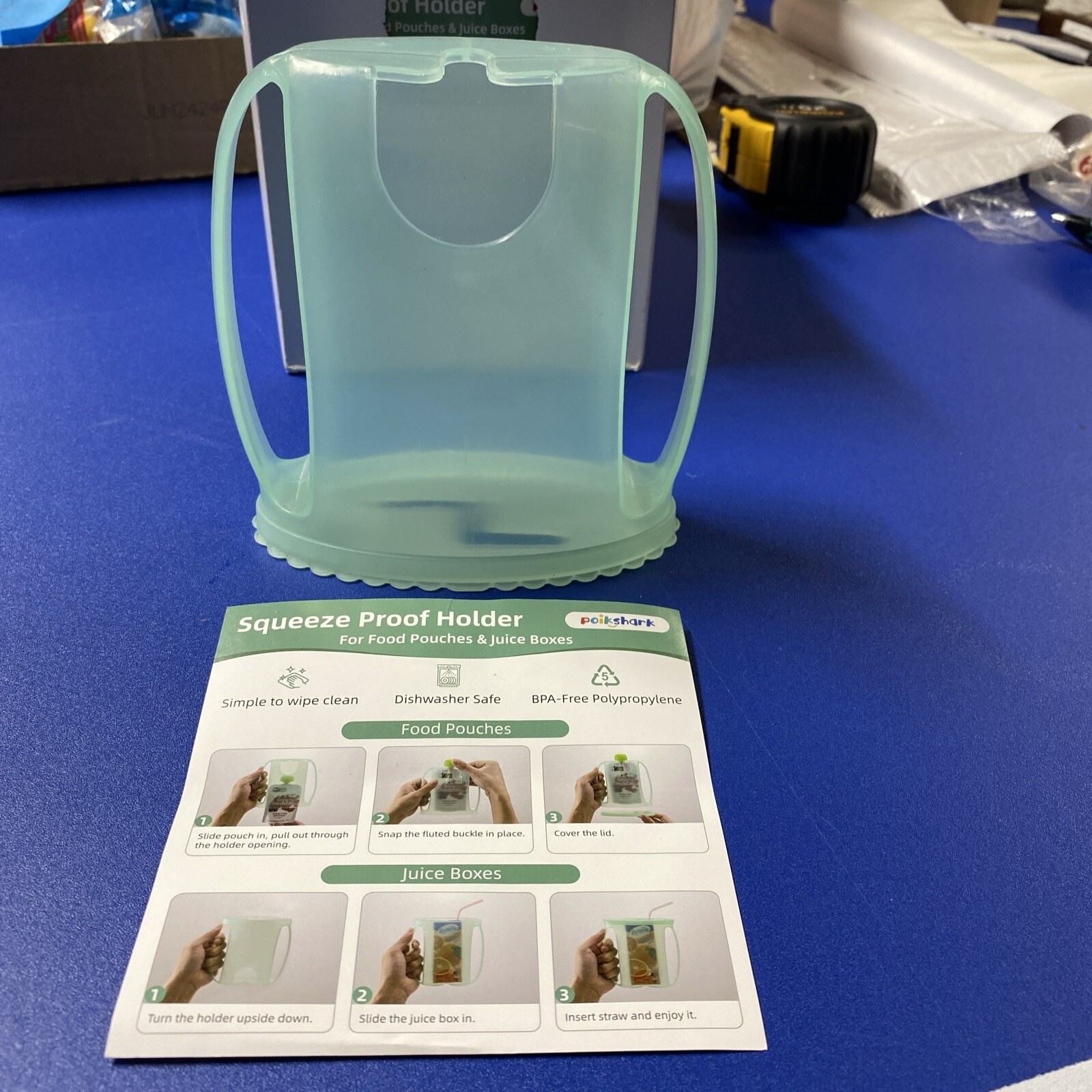Squeeze Proof Holder For Food Pouches & Juice Boxes