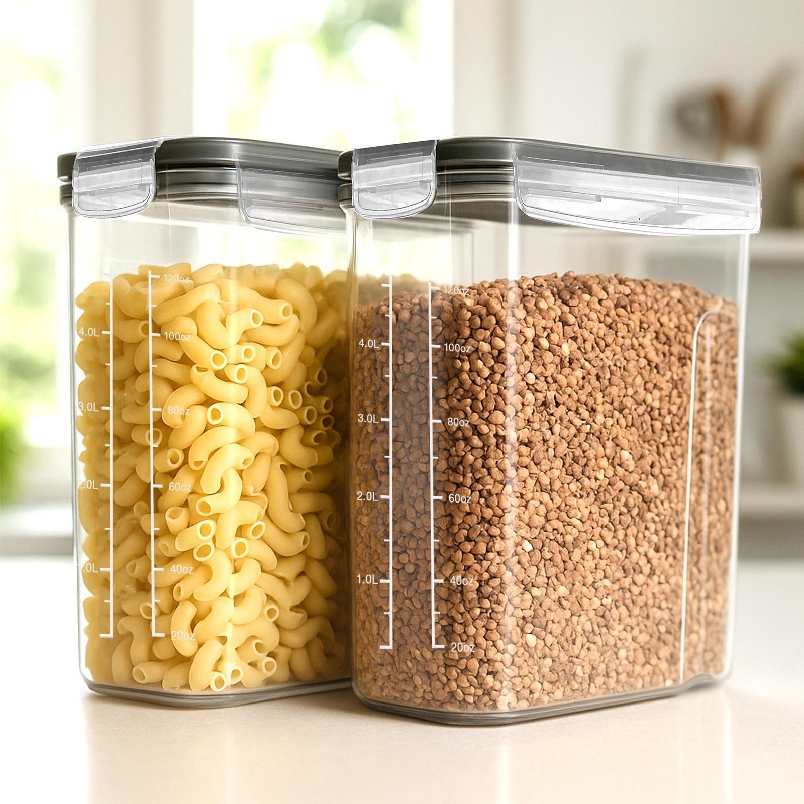 Utopia Kitchen Cereal Containers Storage Set – 2 Pack 4L(135.2 oz) Airtight…
