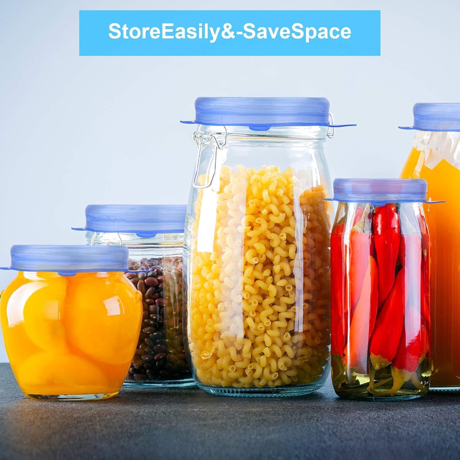 Durable 14 PCS Silicone Stretch Lids – Keep Food Fresh, Fits Any Container