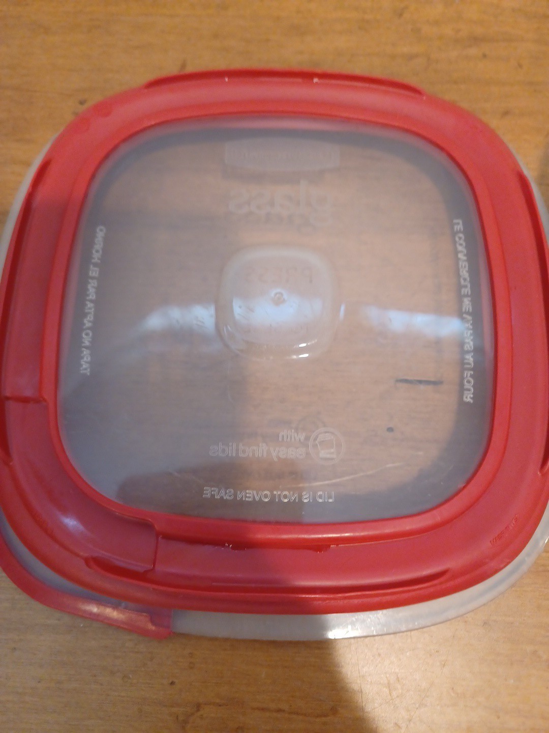 Rubbermaid Glass Storage Container Square 2.5 cup 7N62 With Lid Red Discontinued