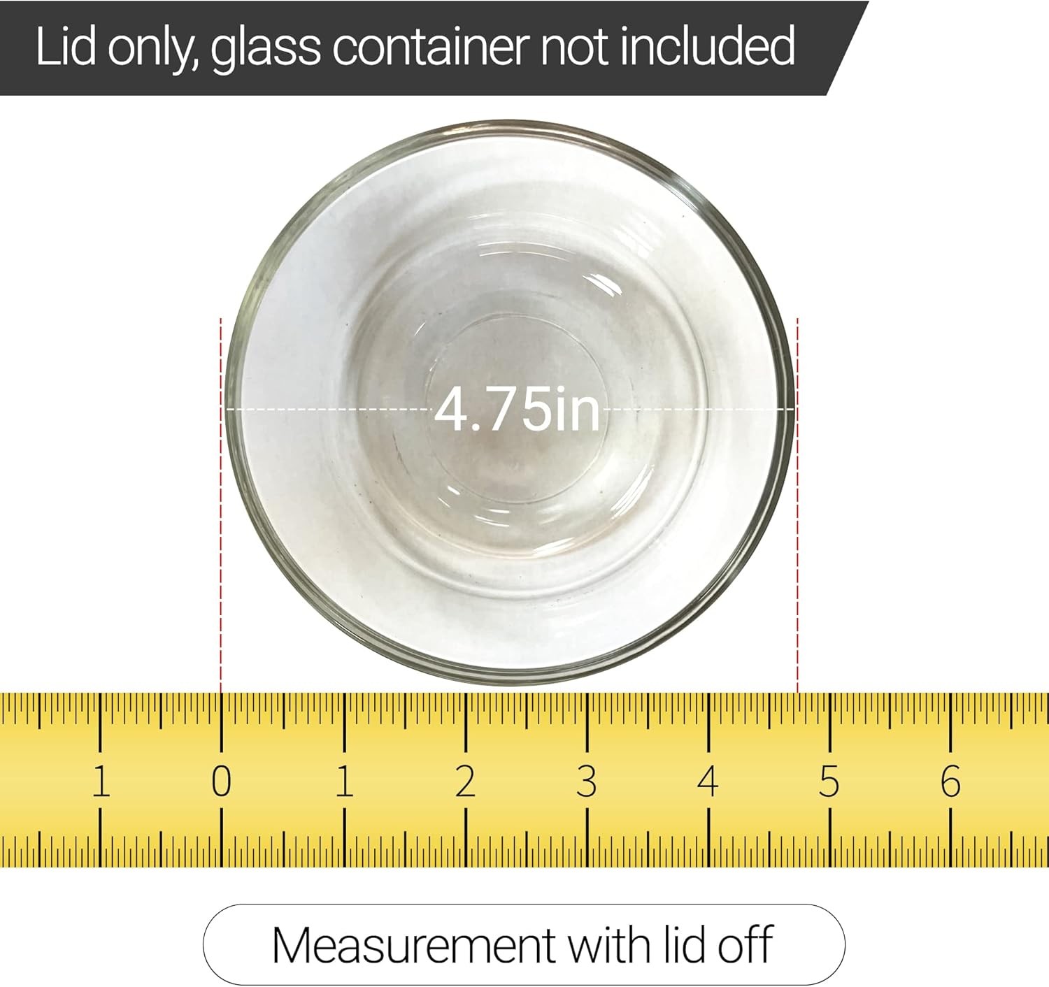 Replacement Lids fits Pyrex 2-Cup Glass Food Storage Container Bowls, 5-Inch