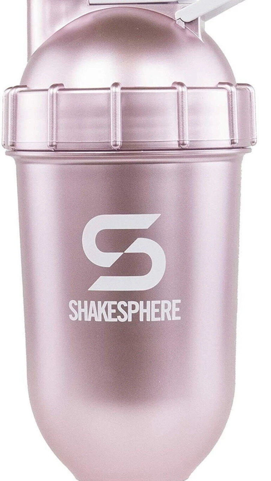 ShakeSphere Tumbler Protein Shaker Bottle Metallic Rose Gold 5060436241069