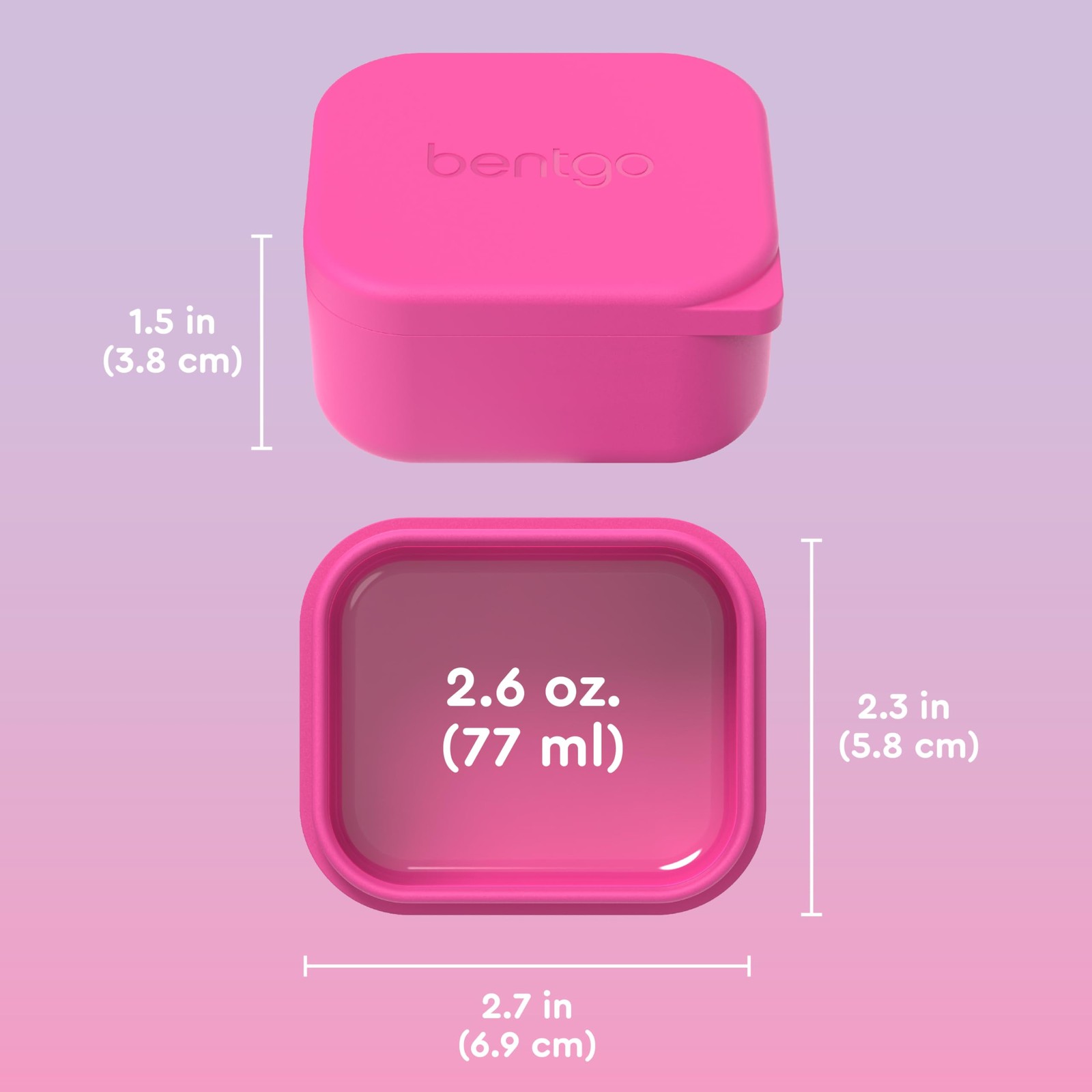 Sidekicks 2-Pack Silicone Container Set – Dipping Sauce Cups for Condiments &…