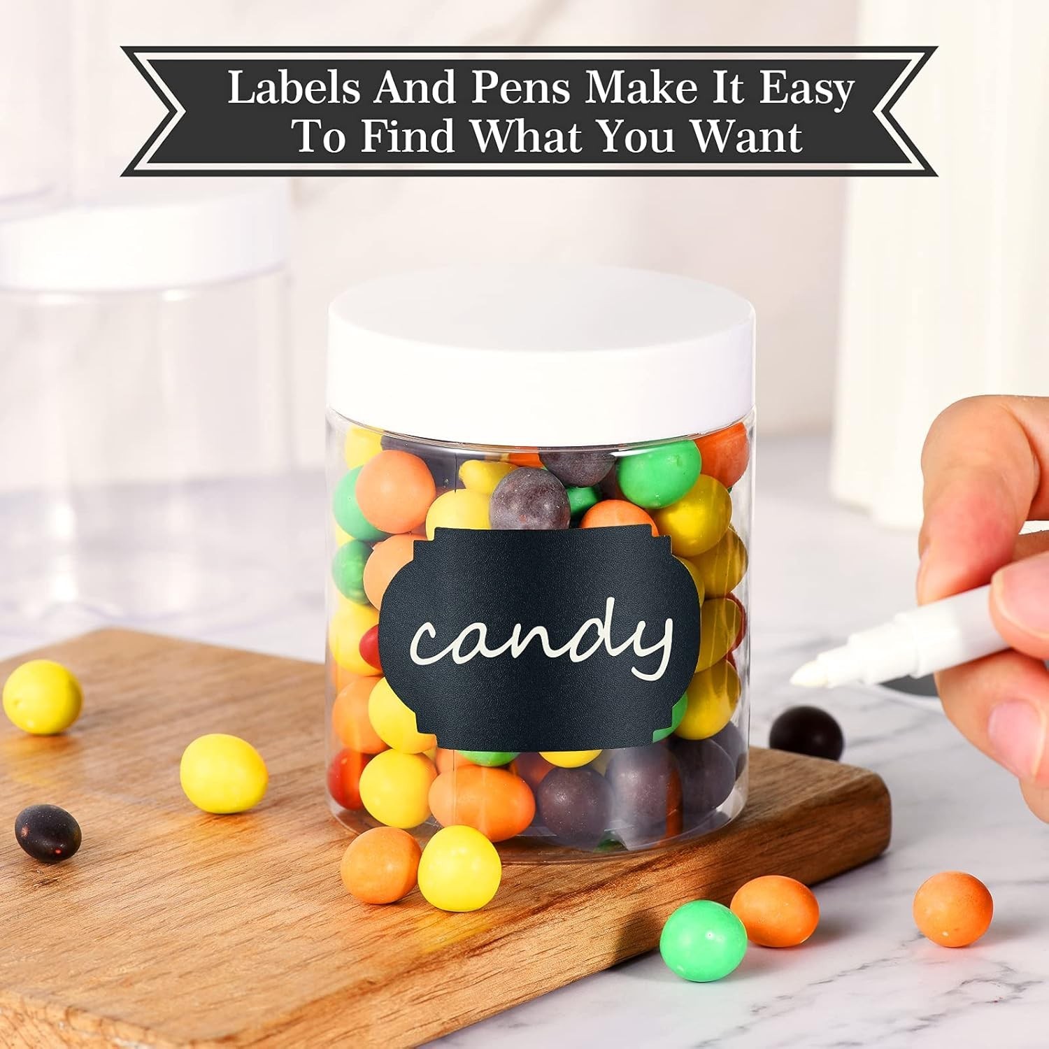 8oz Plastic Storage Jars with Lids – 30 Pack, Food, Body Butter & Cake Use