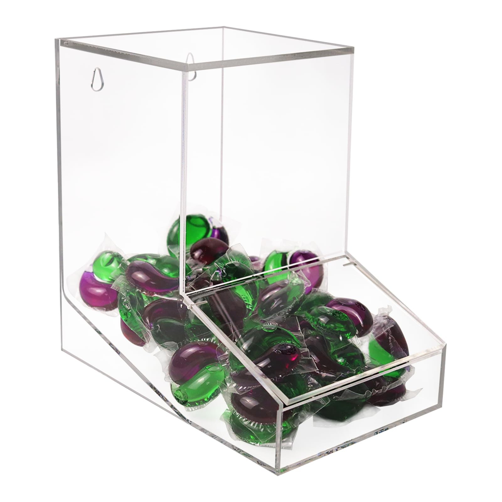 Laundry Pods Container Acrylic Candy Dispenser With 2 Lid Dishwasher Pod Holder