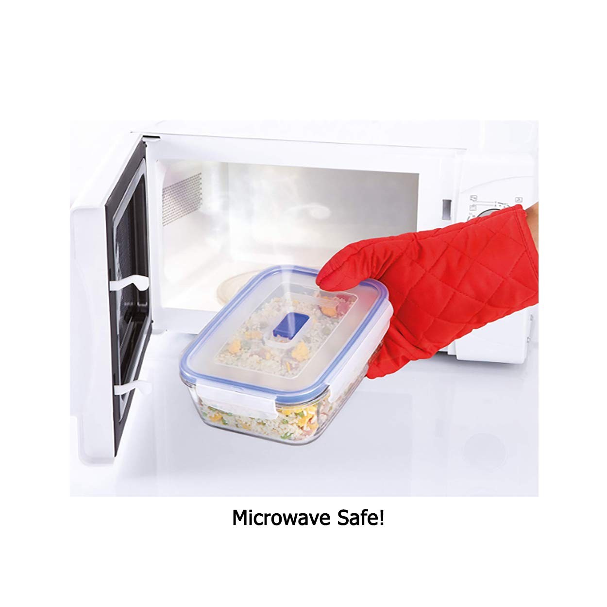 Pure Box Active Glass Food Storage Container with Sliding Vent Lid (Rect. 5.1…