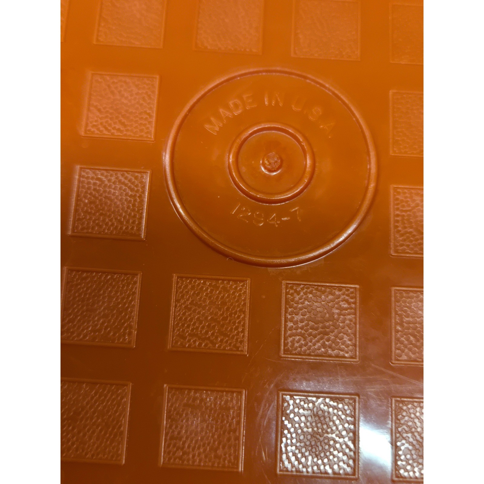 Vintage Tupperware Bacon Deli Meat Keeper 1294 Burnt Orange Sheer White USA