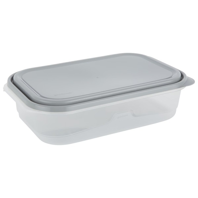 EveryWare Rectangle Food Storage Containers – 1 Gallon – 4pcs/2ct – Gray