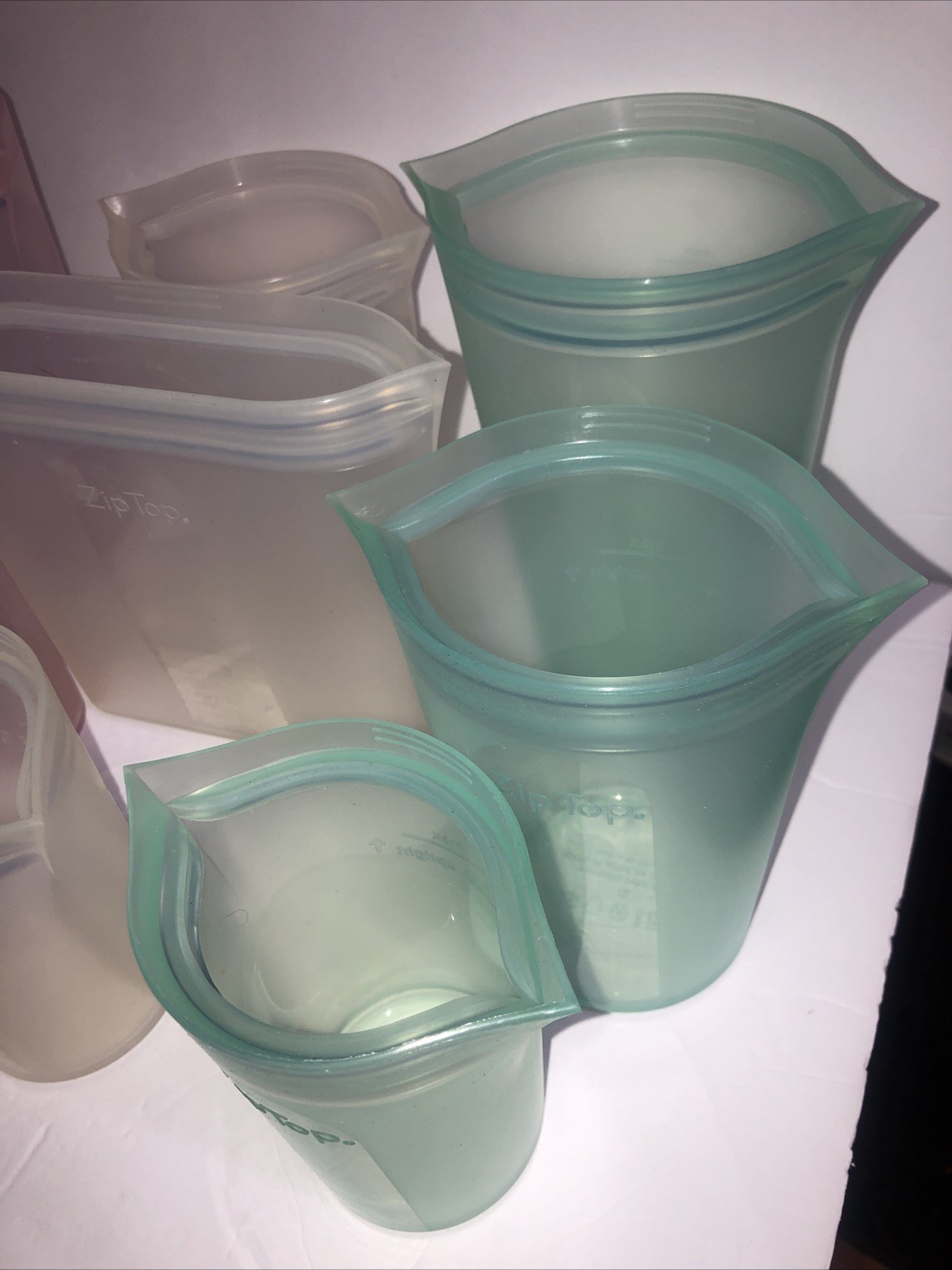 Zip Top 9 Piece Silicone Storage Containers Reusable Microwave Safe