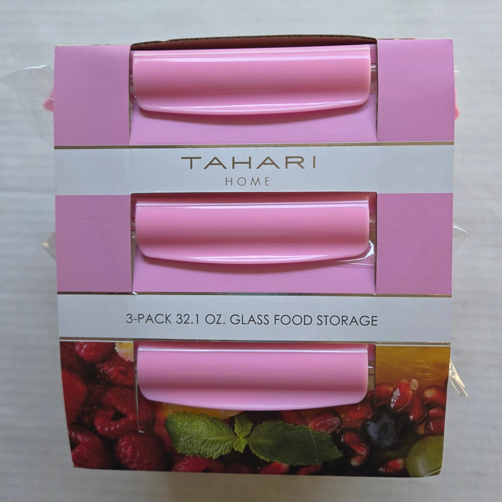 Tahari Home 3-Pack 32.1 Oz Glass Food Storage – Leak Proof – Microwave Safe